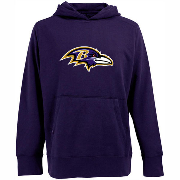 Men Antigua Baltimore Ravens Signature Pullover Hoodie Purple->baltimore ravens->NFL Jersey